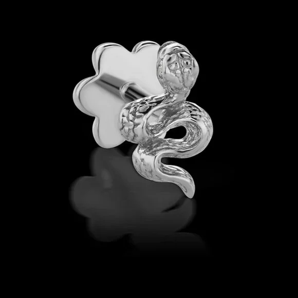 Maria Tash White Gold Snake